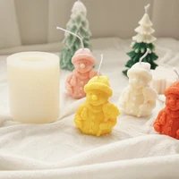 new christmas snowman candle silicone mold for handmade desktop decoration gypsum epoxy resin aromatherapy candle silicone mould