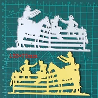 riding horse fence metal cutting dies stencils for diy scrapbook card decorative embossing die mold 2021 new craft die