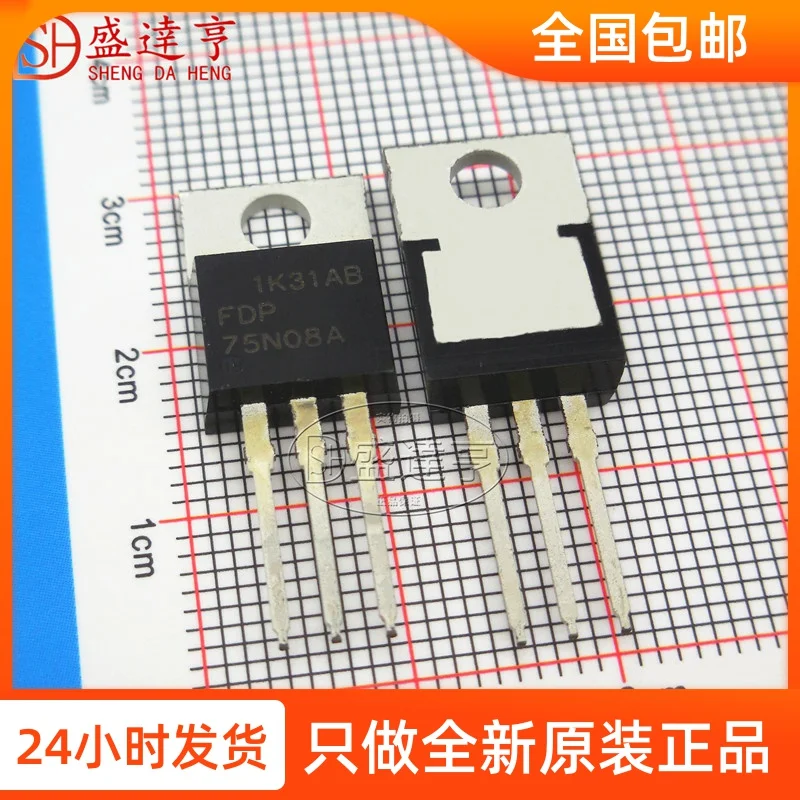10 шт./лот FDP75N08A 75N08A 75A 80V TO220 DIP MOSFET транзисторы новый оригинальный в