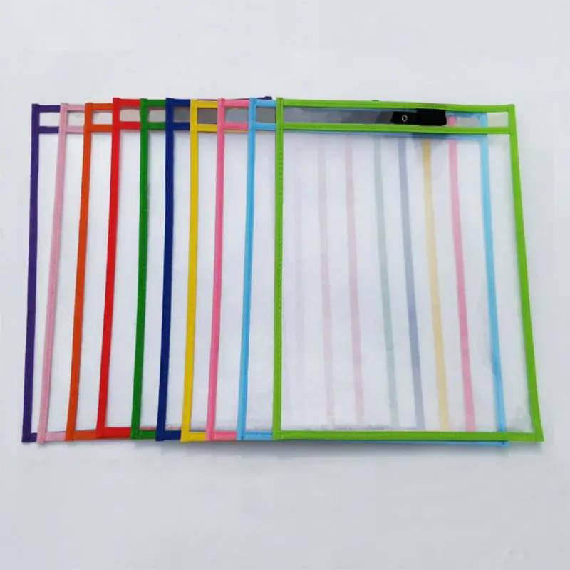 

10Pcs File Folder Document Bag For Reusable Writing And Wiping Bags For Office And School Supplies