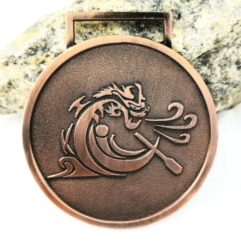 Гребная медаль за соревнования Металл Дракон гребле золота серебра меди и клуб