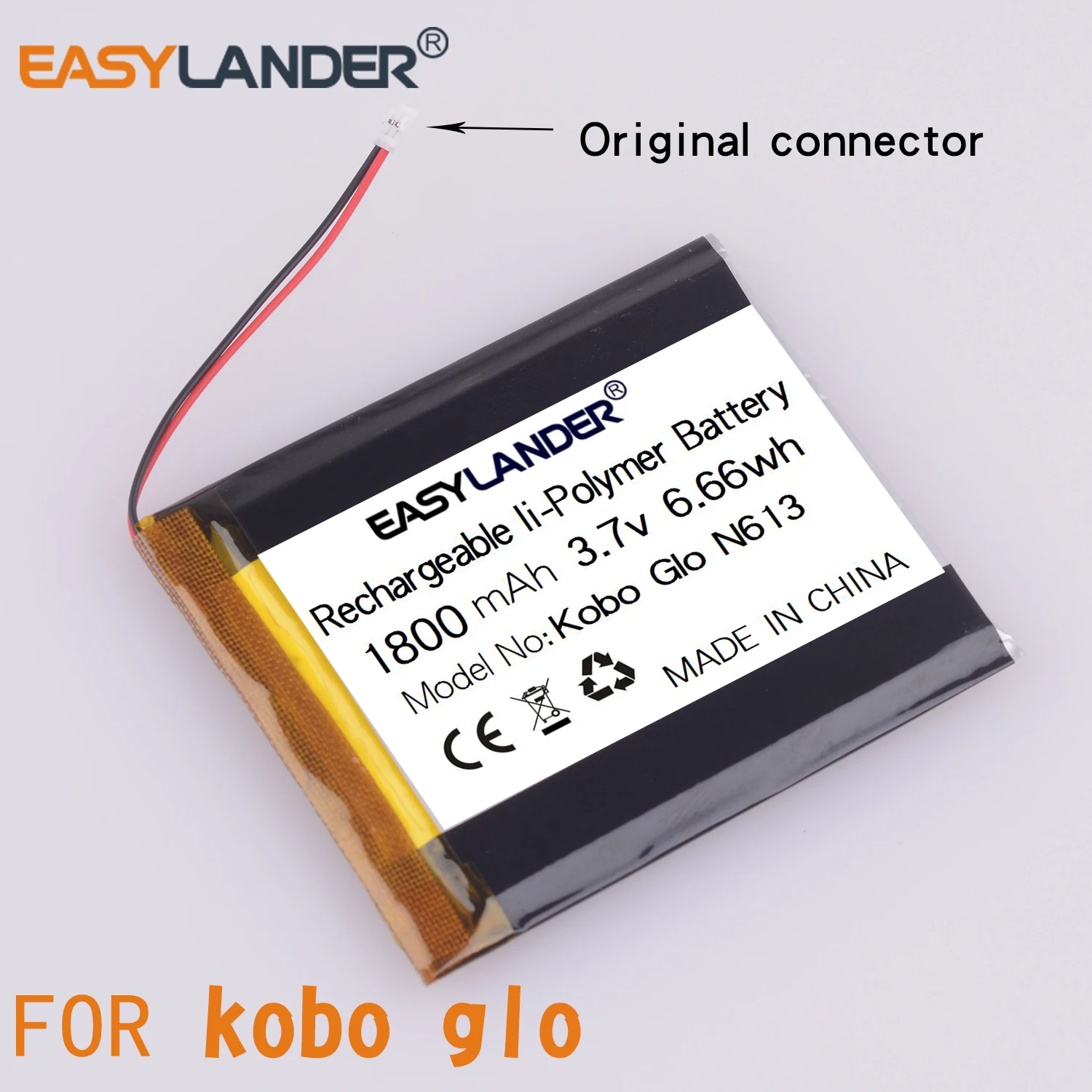 3. Перезаряжаемый литий-полимерный литий-ионный аккумулятор в 1800 мАч для чтения