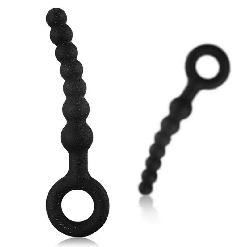 Бусины Анальная пробка Силиконовая Водонепроницаемая Женская Ручная стимуляция