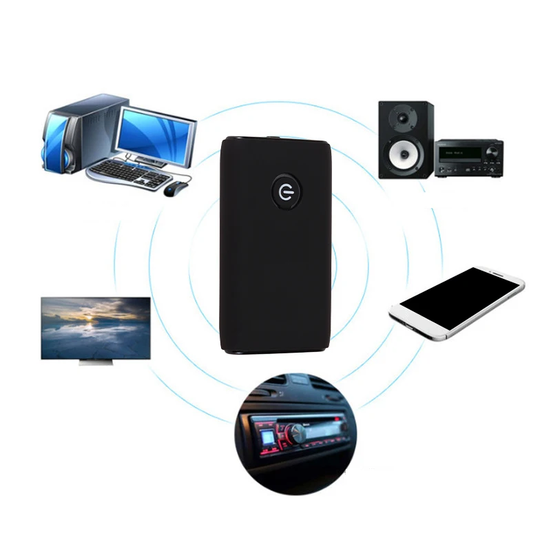 Беспроводной Bluetooth адаптер 5 0 передатчик приемник 2 в 1 с 3 мм кабелем AUX для