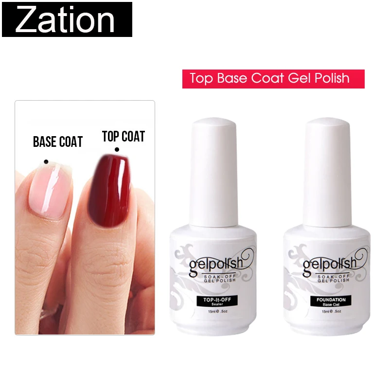 Zation 15 мл базовый гель для нанесения основания лака ногтей и не протирать верхнее