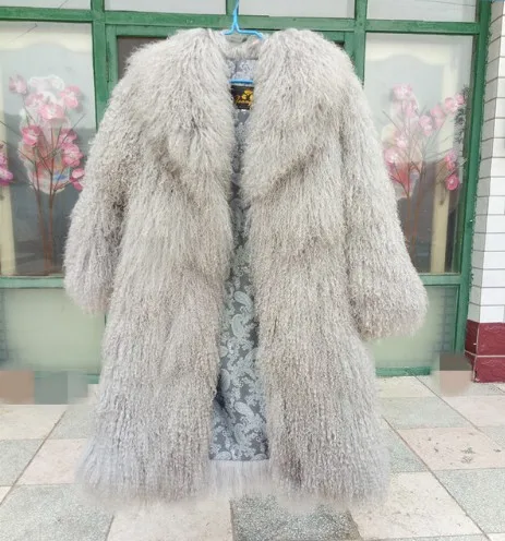 

full New Women real Mongolia pelt Sheep Jacket winter Fur coat customized plus Size Free Shipping F40