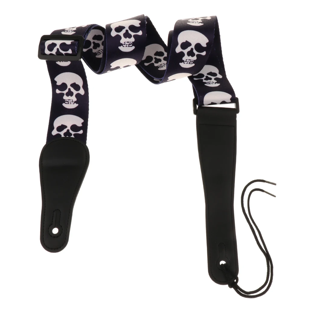 

2'' Wide Skull Guitar Strap with PU Leather Ends for Acoustic Guitar Replacement