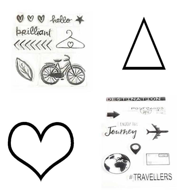 

Clear Stamp Bottle Leaf Airplane Earth Badge Irregular Flower Lace Decor Soft Seal Scrapbook Paper DIY Handbook
