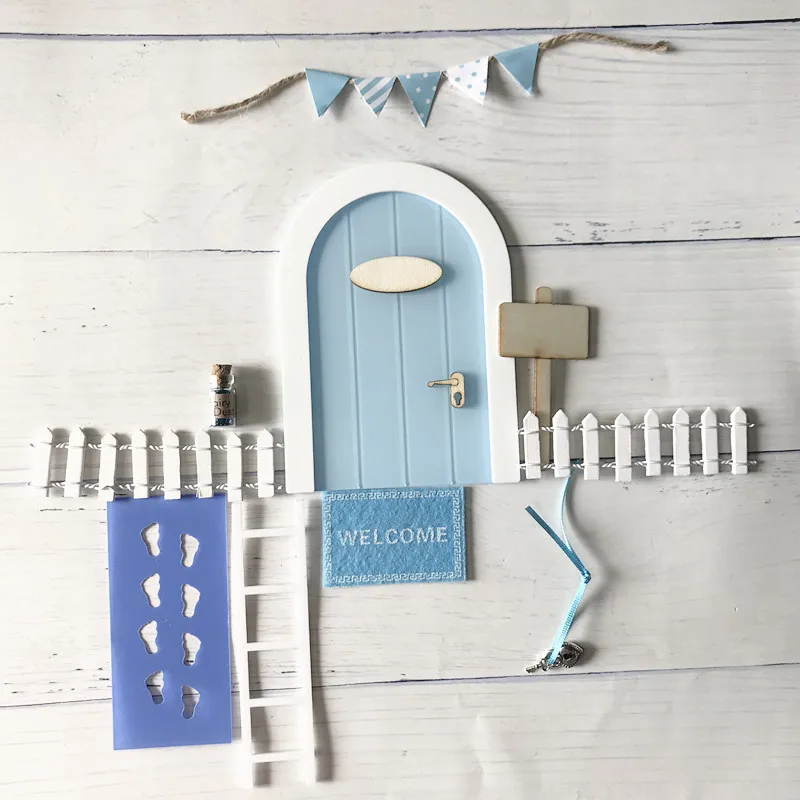 Мини дверь Феи ручной работы милое розовое отверстие для мыши миниатюрная