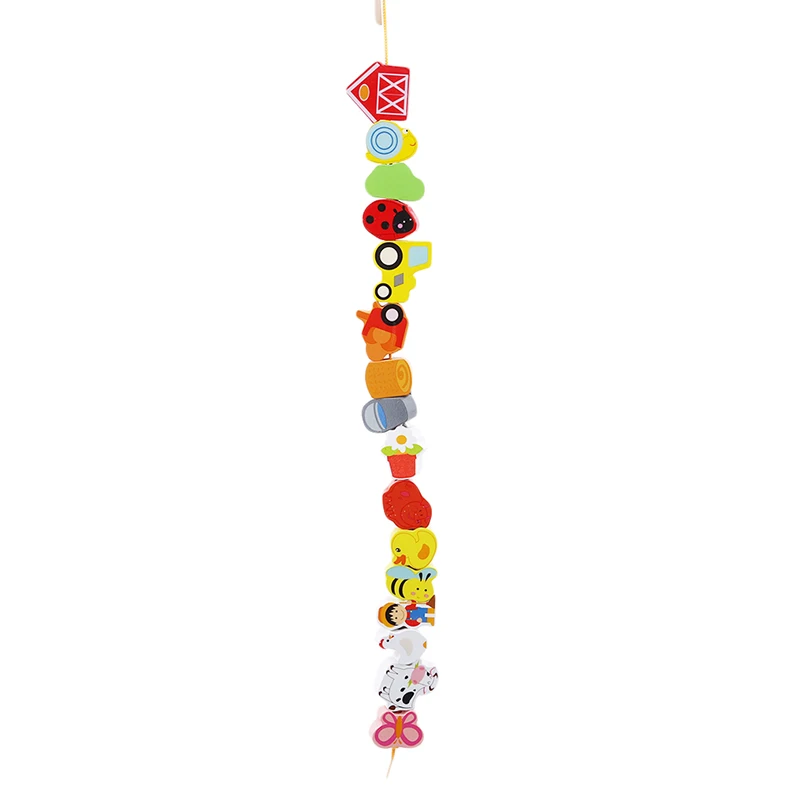 Детские деревянные игрушки для детей 2-4 лет, детские цветочные бусы, шнуровочные головоломки для раннего обучения, развивающие игрушки для ... от AliExpress WW