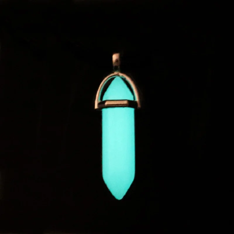 1 шт. натуральный кристалл светящийся шестигранный стержень кулон кварцевый