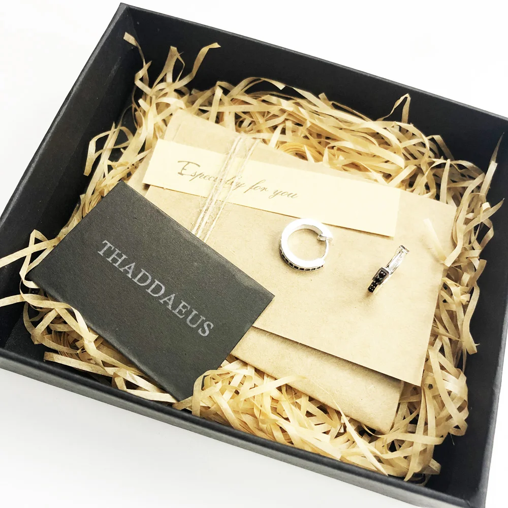 Черные креольские серьги кольца на петлях подарок 2018 из серебра 925 пробы модные