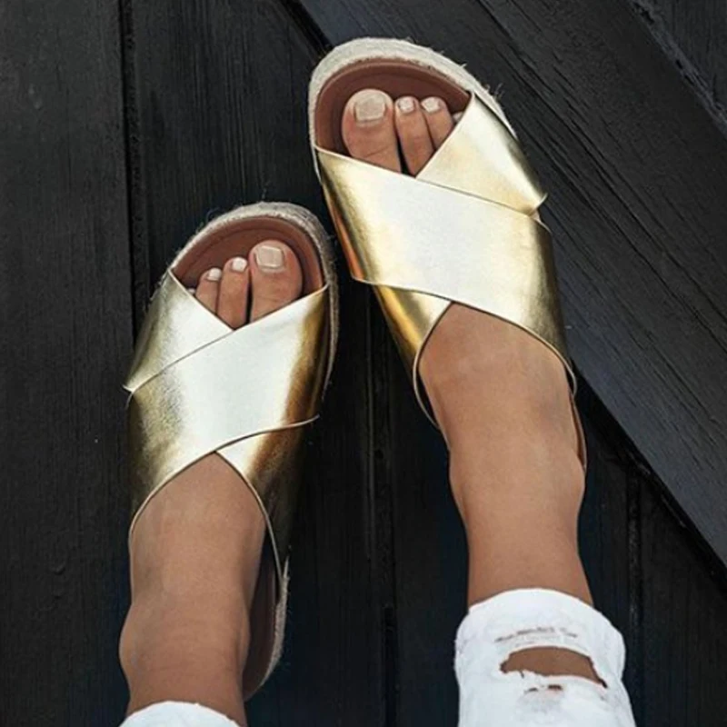 Сандалии женские на платформе повседневные шлепанцы Леопардовый принт открытый