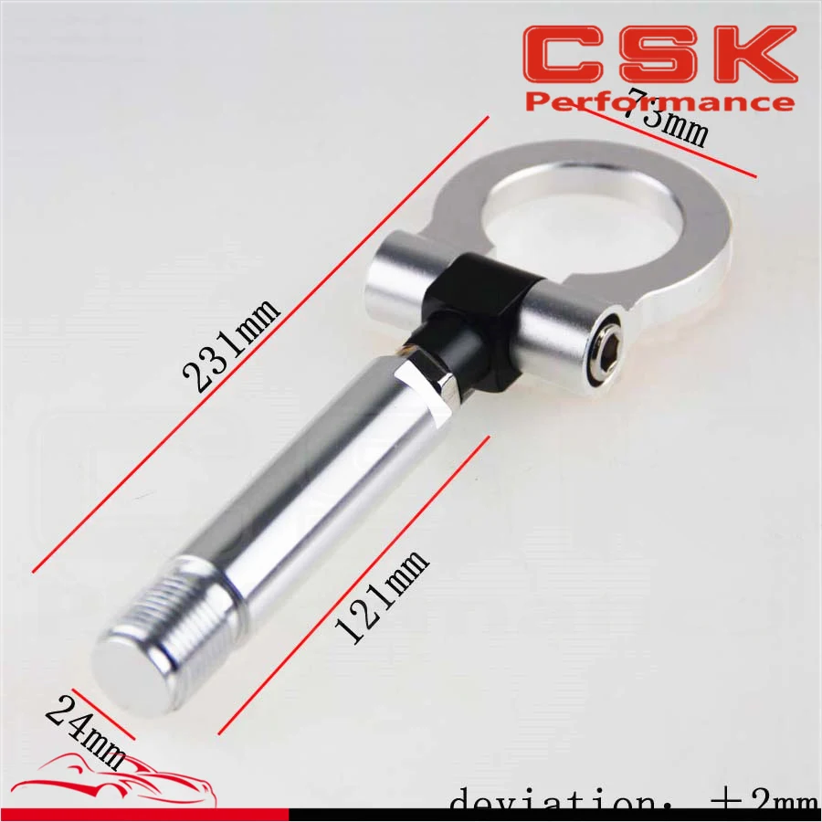 Алюминиевый гоночный 24 мм Винт с ЧПУ буксировочный крюк подходит для Toyota Yaris 07 11