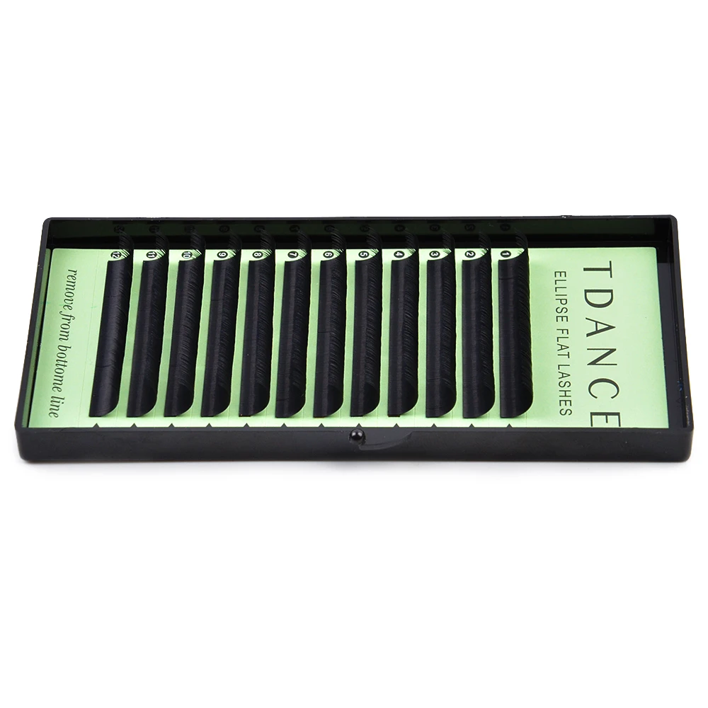 TDANCE 10 лотков/партия в виде плоского эллипса накладные ресницы разделенные