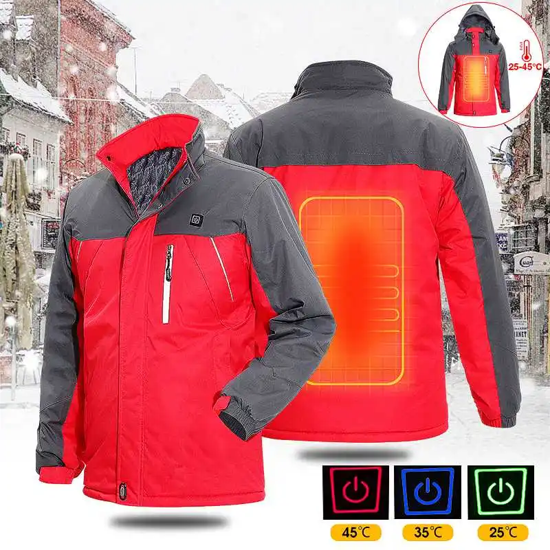 

Electric Heated Jackets Coral Velvet USB Electric Heating Coat Camping Hiking Hunting Thermal Warmer Jacket Winter Outdoor