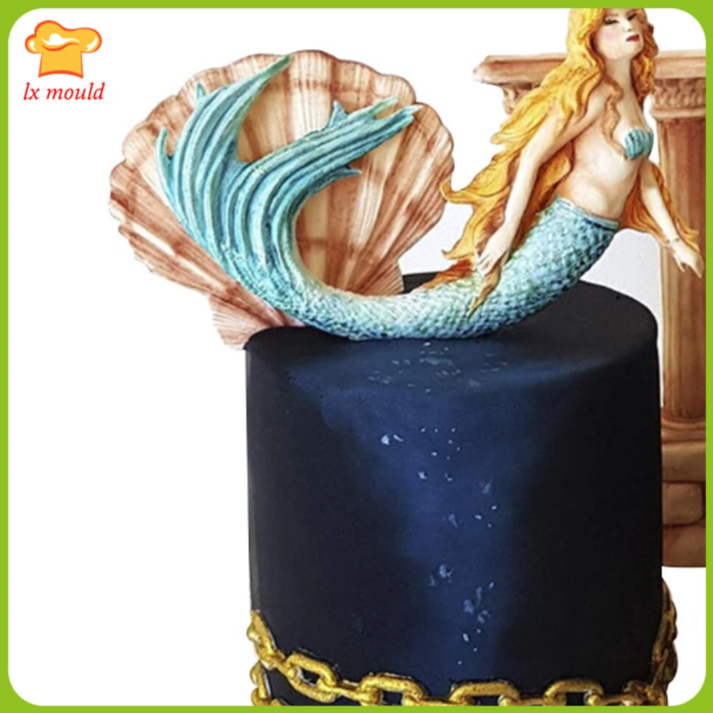 

Силиконовая Русалка формы Хай дочери форма для шоколада Ocean серии выпечки торта силикона прессформы