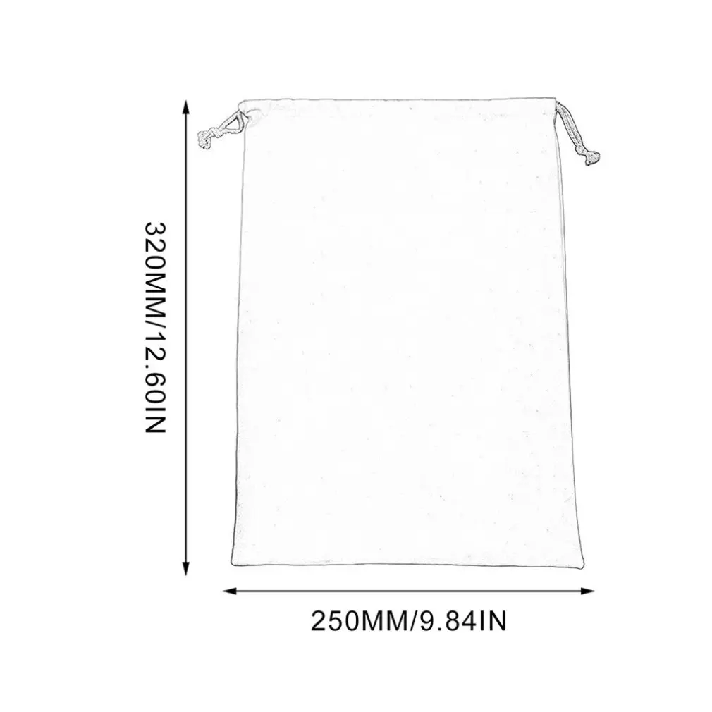 

Lightweight Cotton Canvas Christmas Gift Bag Drawstring Drawstring Pocket Storage Bag