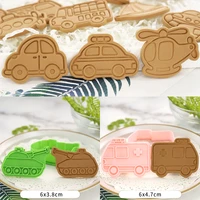 cute cartoon car airplane biscuit mold diy handmade childrens snack baking biscuit molding mold 3d pressed biscuit cutter