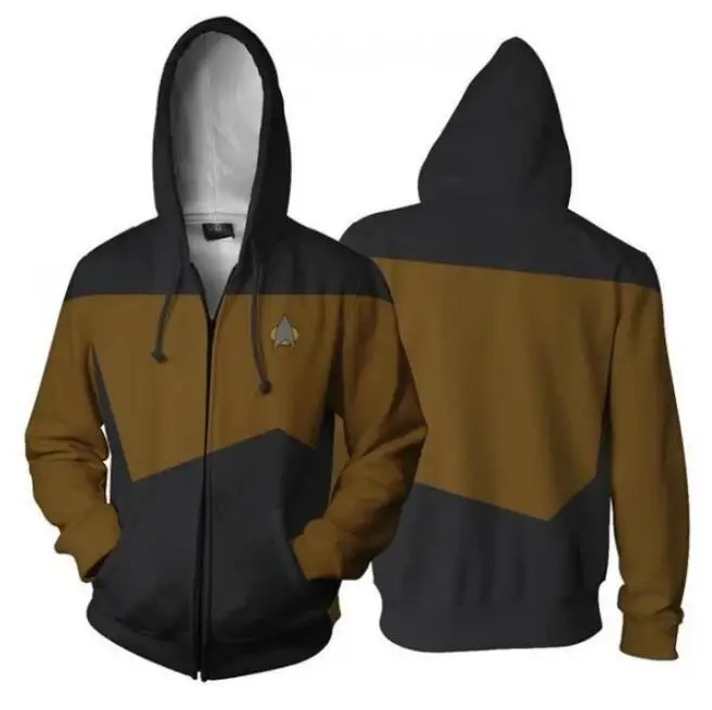 Толстовки с 3D принтом Звездный путь косплей мужские и женские топы капюшоном