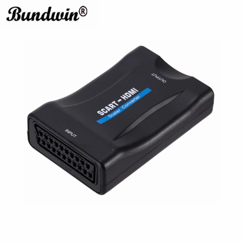 Bundwin 1080P HDMI SCART Аудио Видео адаптер USB кабель питания высококлассный конвертер AV
