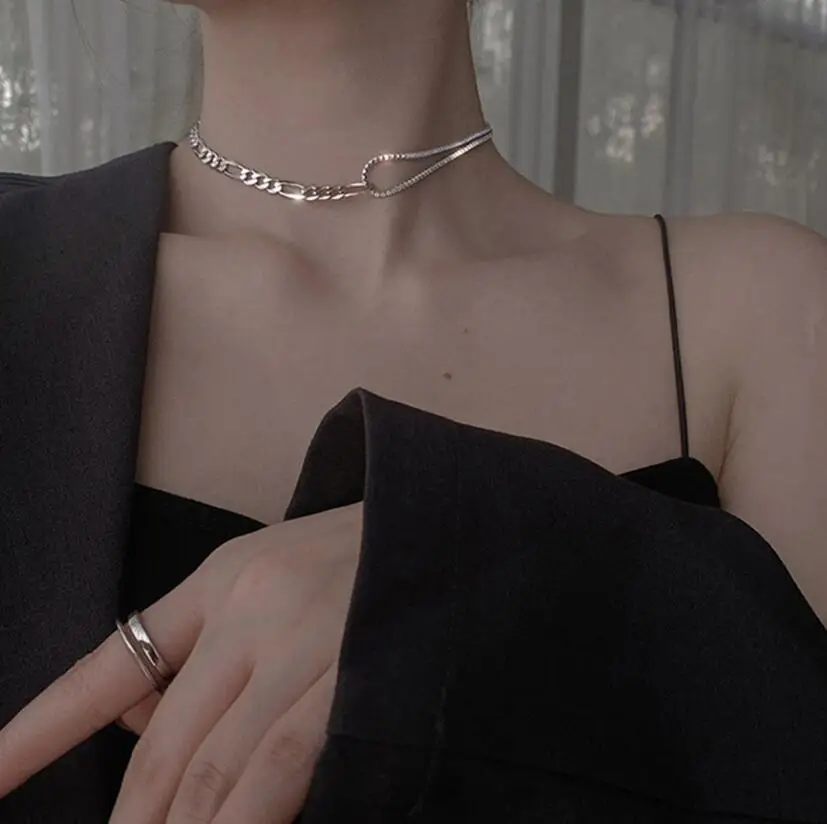 Женская серебряная цепь с кисточками теннисная цирконом ожерелья булавкой для