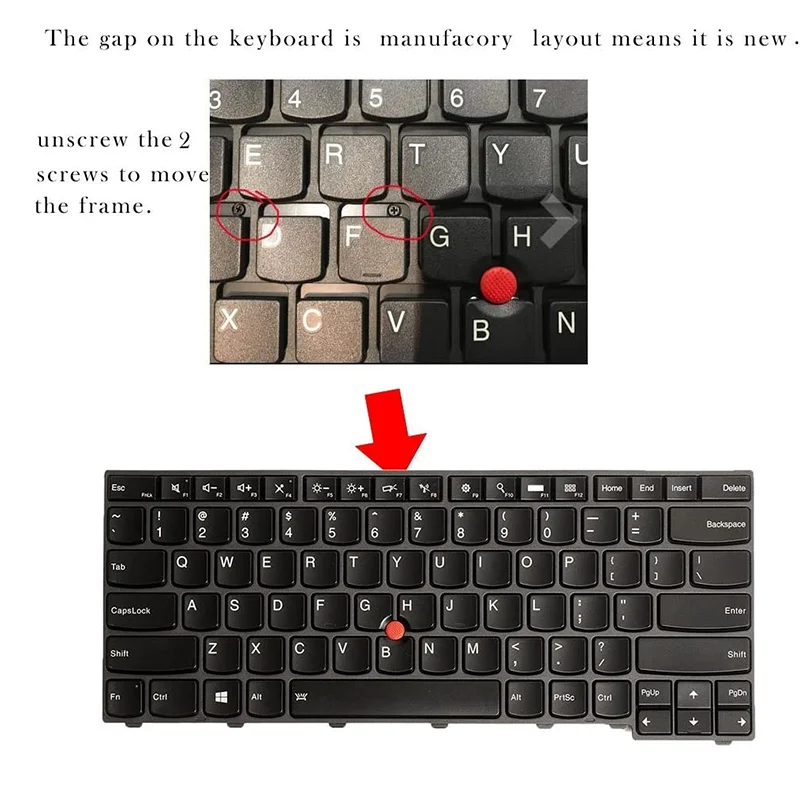 Сменная английская клавиатура без подсветки для Lenovo Thinkpad T431S E431 T440 T440P T440S E440 L440 T450