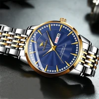 mens watches jlanda top brand luxury waterproof date clock male steel strap casual diamond quartz watch men sports wrist watch