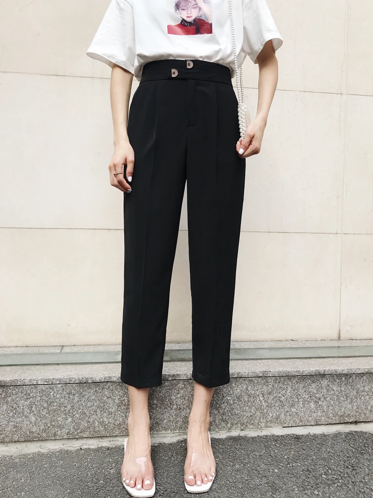 

Женские офисные красные штаны для работы, женские брюки, свободные шаровары, брюки, женские прямые повседневные брюки, брюки, женские брюки ...