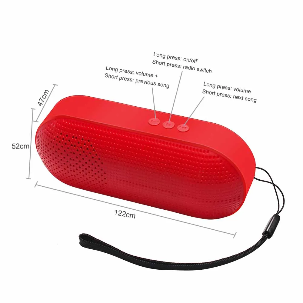 Мини Беспроводная bluetooth колонка Портативная ПК 3 м Y2 для улицы 0 музыкальный плеер