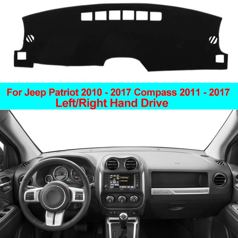 Araba Dashboard kapak Dash Mat Jeep Patriot 2010 - 2011 için 2012 2013 - 2017 pusula 2011 - 2014 2015 2016 2017 Dashmat güneş gölge