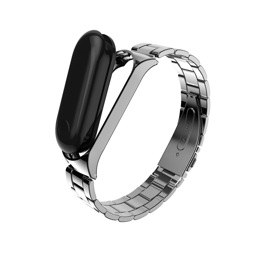 Hangrui mi band 4 ремешок металлический браслет для Xiaomi mi 4 ремешок Безвинтовой браслет из нержавеющей стали mi Band 4 банда4 наручные смарт-браслет