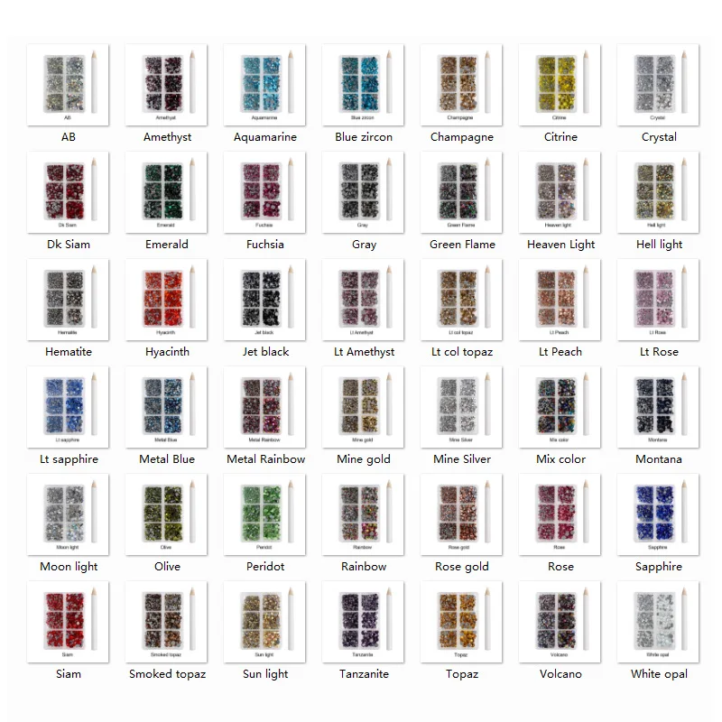 Смешанный размер 1000 шт высокое качество ремонт тепла Кристалл Стразы для DIY 3D