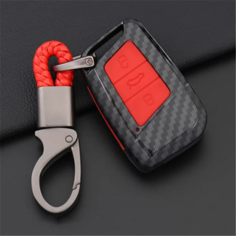 

Carbon Car Key Case Cover For VW Volkswagen Golf 4 5 6 Bora Jetta POLO Passat B5 B6 Skoda Superb Octavia Fabia SEAT Ibiza Leon