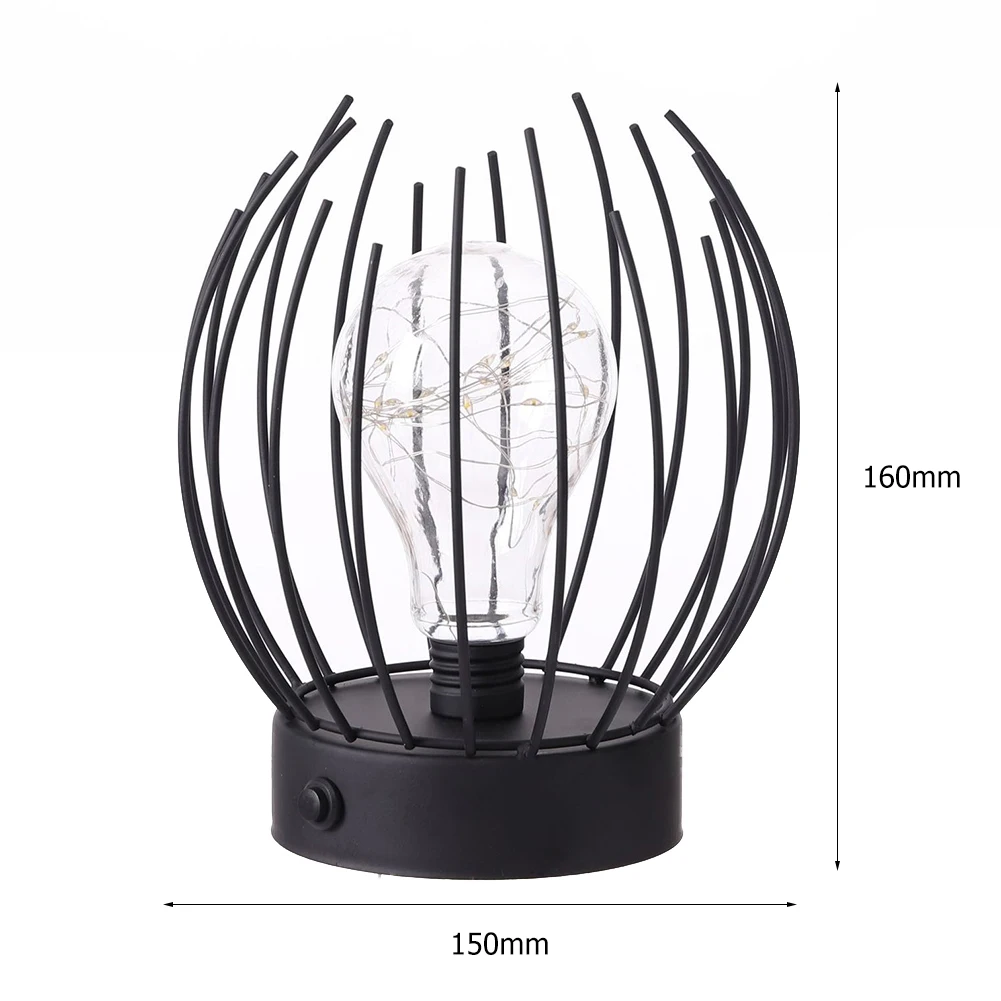 

Geometric Shaped Bedside Night Light Wrought Iron LED Table Lamp Bedroom Decor Sleeping Light Bedroom Bedside Table Lamp