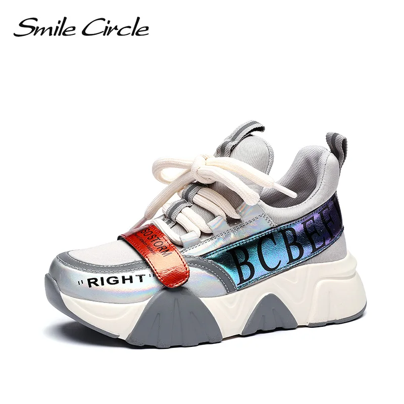 Женские кроссовки Smile Circle Осенние повседневные дышащие на плоской платформе с
