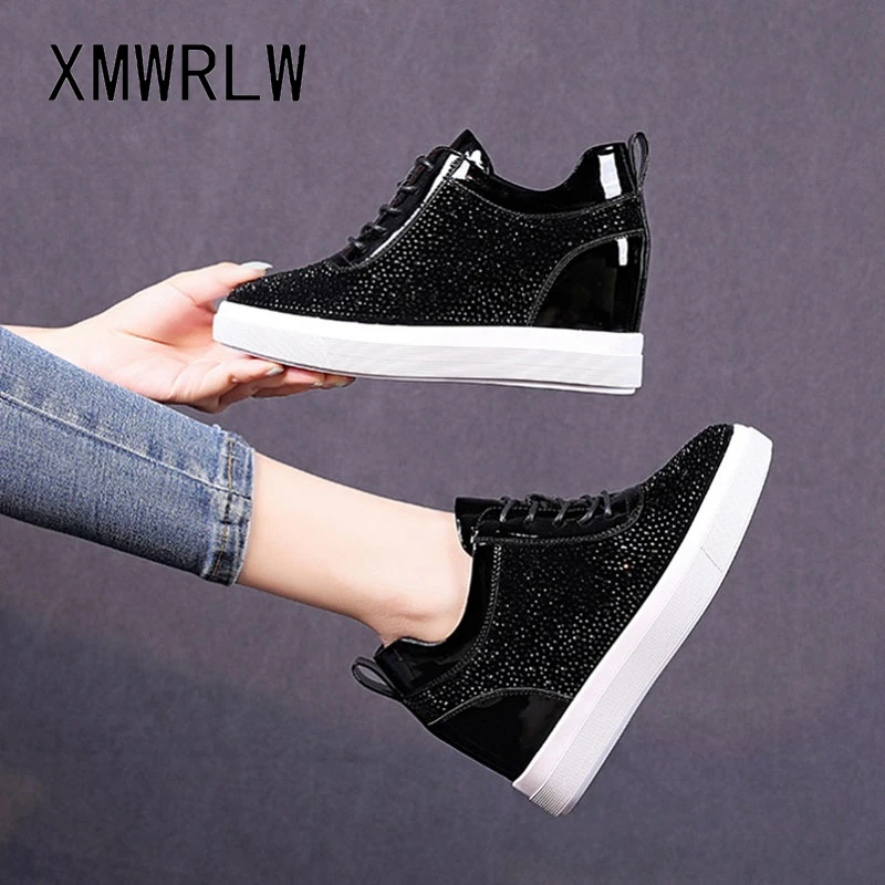 XMWRLW 2021 модные массивные кроссовки для женщин Осенняя обувь скрытый каблук