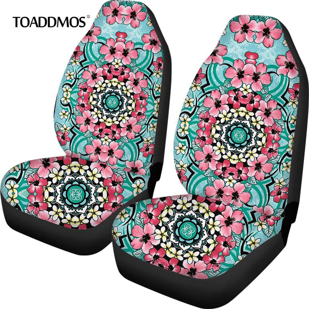 

TOADDMOS Hawaii Hibiscus Fashion Printing Car Seat Cover for most of Cars Trunk Universal Size Fit Car Interior Front Seat Cover