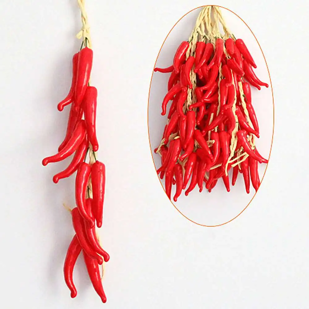 3 шт Искусственные фрукты моделирование перец строка поддельные овощей струна
