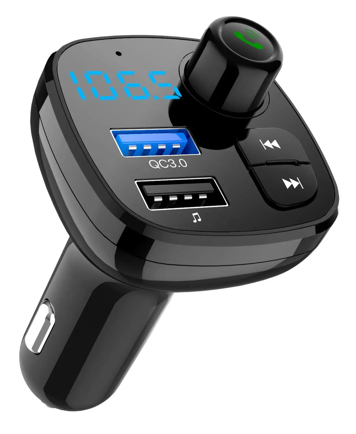 Bluetooth 5 0 MP3 плеер Handsfree Car Kit FM передатчик Поддержка TF карта U диск QC3.012V для быстрой