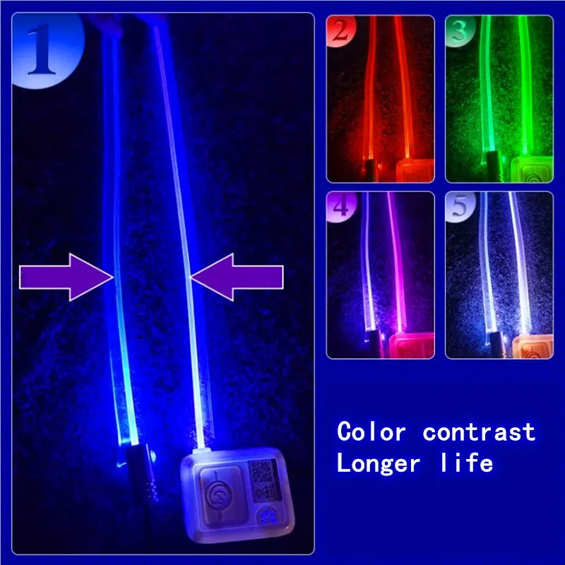 6 in 1 3W Super RGB NO Threading Ambient Light APP Control DIY Soft Refit Optic Fiber Band For Car Interior Decorative | Автомобили и