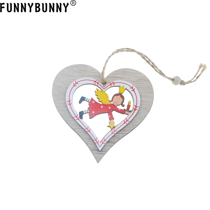 FUNNYBUNNY рождественские украшения подвески Деревянные Колокольчики Санты