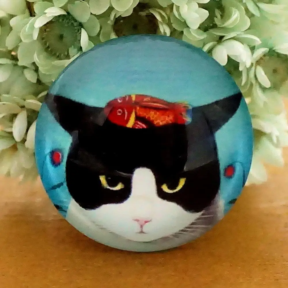10 шт./лот круглый 8 25 мм мультяшный Кот стеклянный кабошон для изготовления колец
