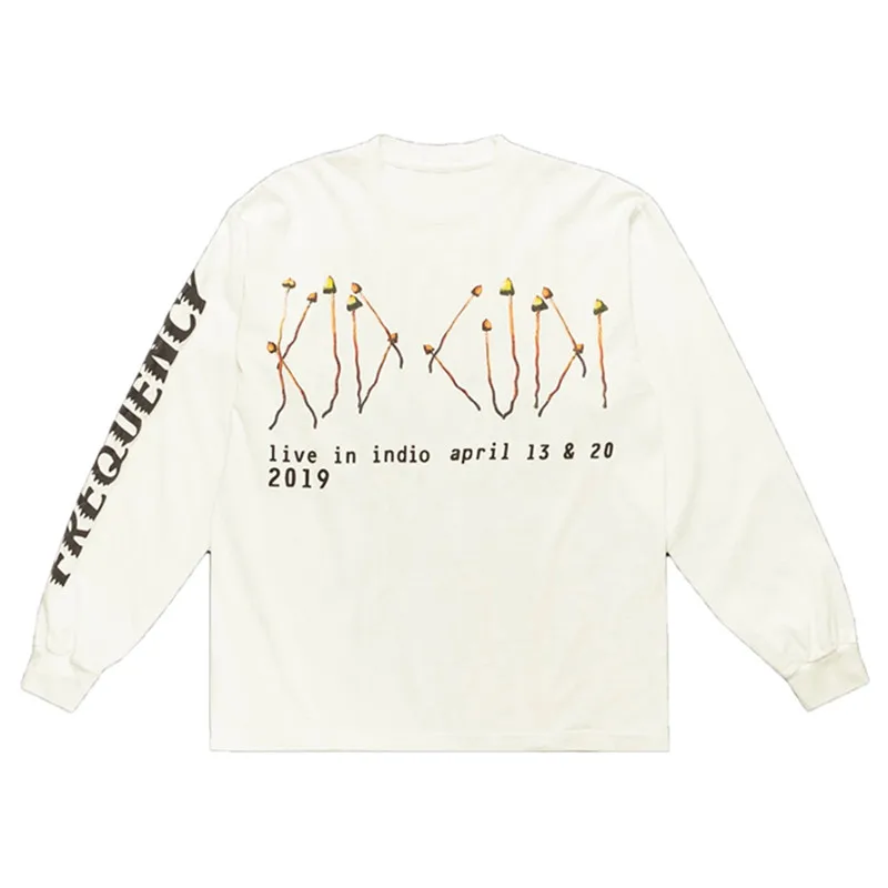 Футболка Kanye CPFM XYZ с длинным рукавом модная повседневная тенниска рисунком