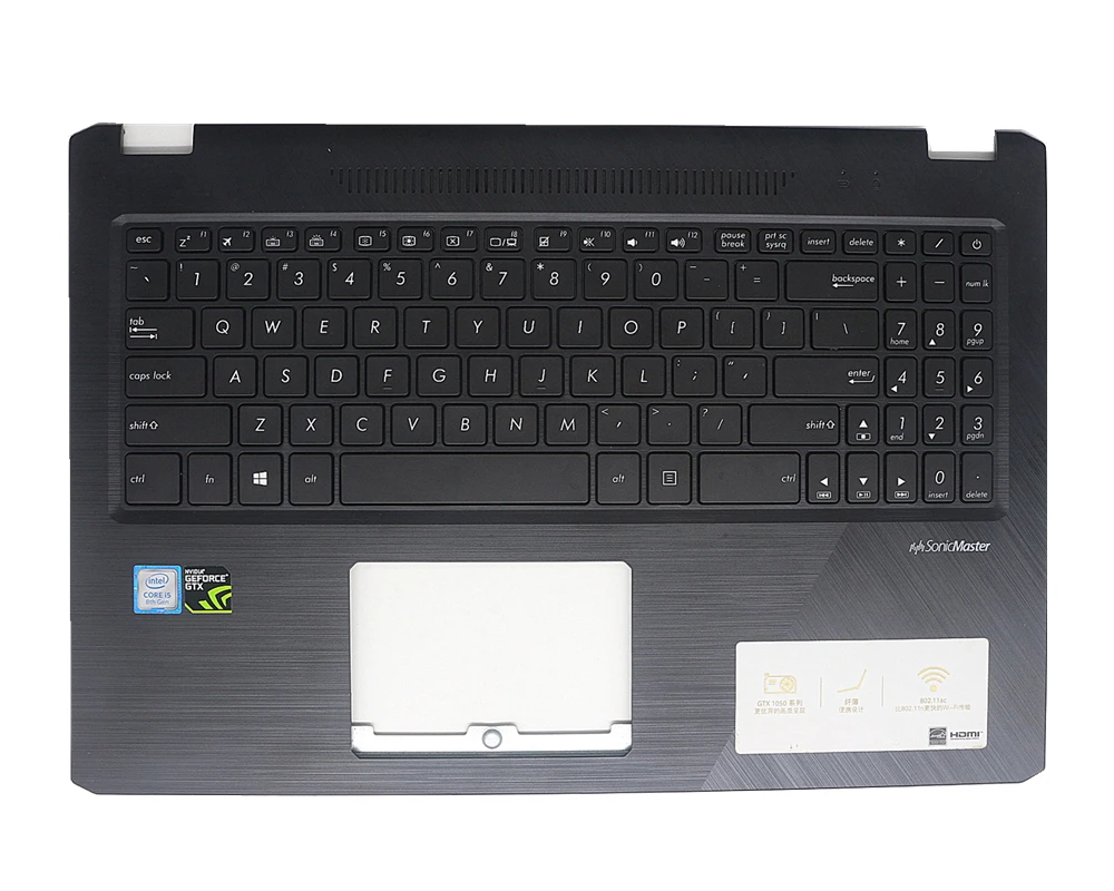 Online Teclado Retroiluminado US W/o Para Portátil, Funda Superior, Cubierta, Carcasa Para Asus YX570, YX570U, YX570UD, YX570ZD, FX570UD, F570, X570U, X570D, X570Z