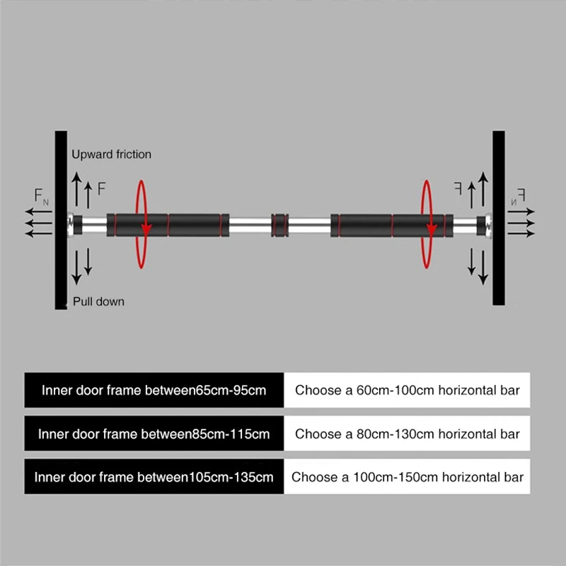 Dr.Qiiwi Horizontal Bars Steel Adjustable Home Workout Gym Chin Up Pull Training Bar Sport Fitness Equipments | Спорт и развлечения