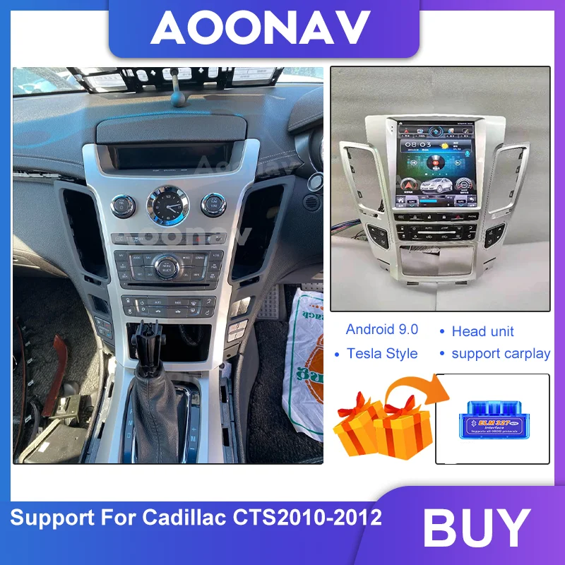 

For-Cadillac CTS 2012 DSP Unit GPS Navigation Android Tesla Vertical Screen CTS 2.8 Sedan Multimedia Player Radio Tape Recorder