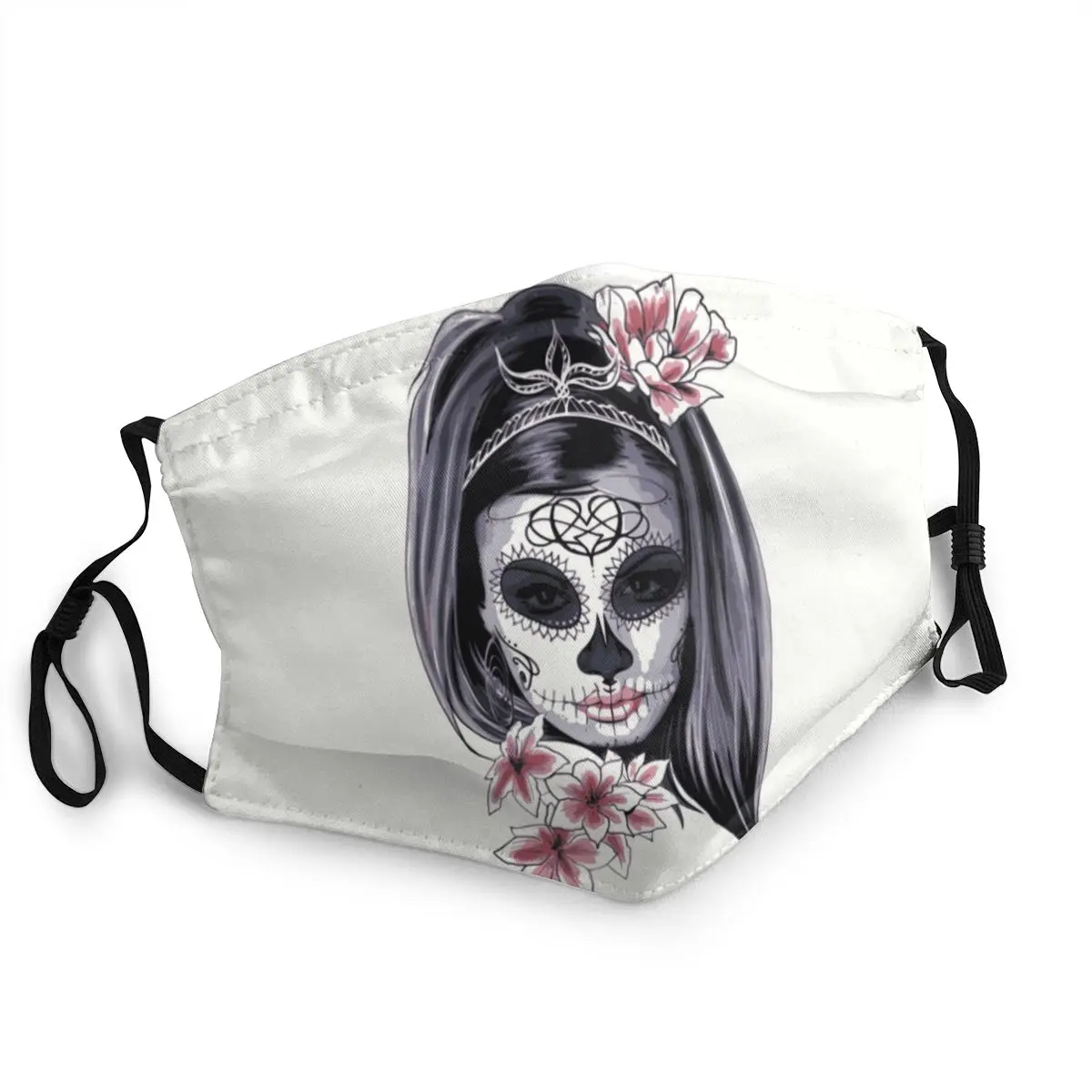

Catrina Non-одноразовая маска для лица для взрослых готический череп Анти пыли Защитная крышка респиратор рот муфельная печь