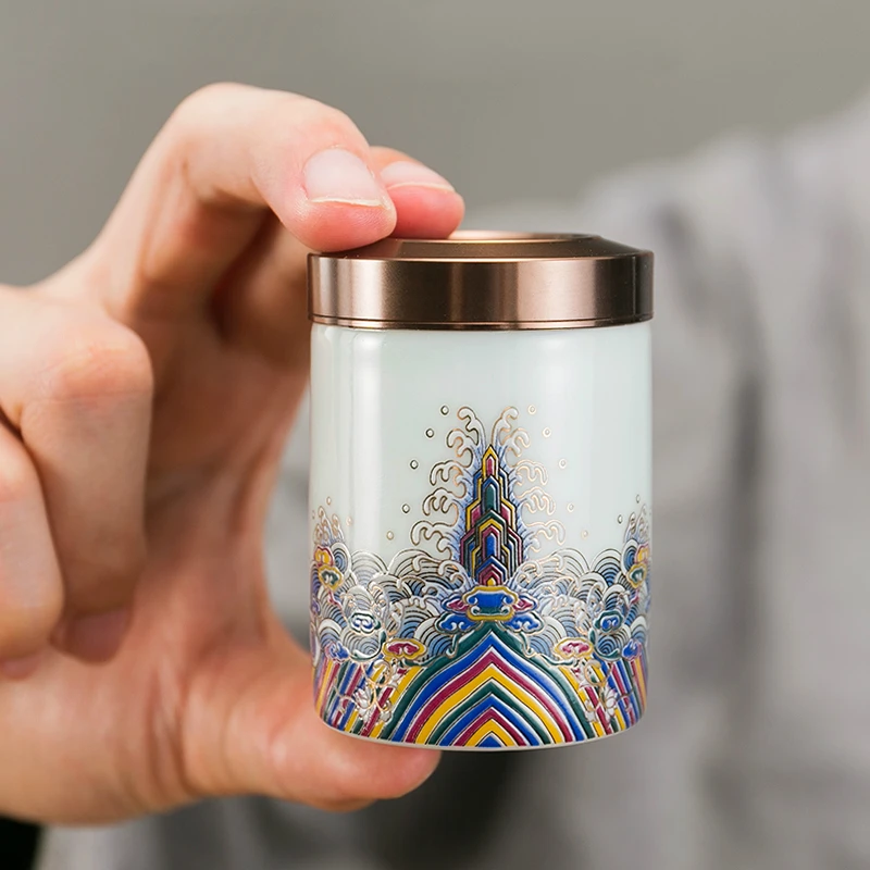 CHANSHOVA дорожная портативная китайская Ретро фарфоровая маленькая чайная канистра