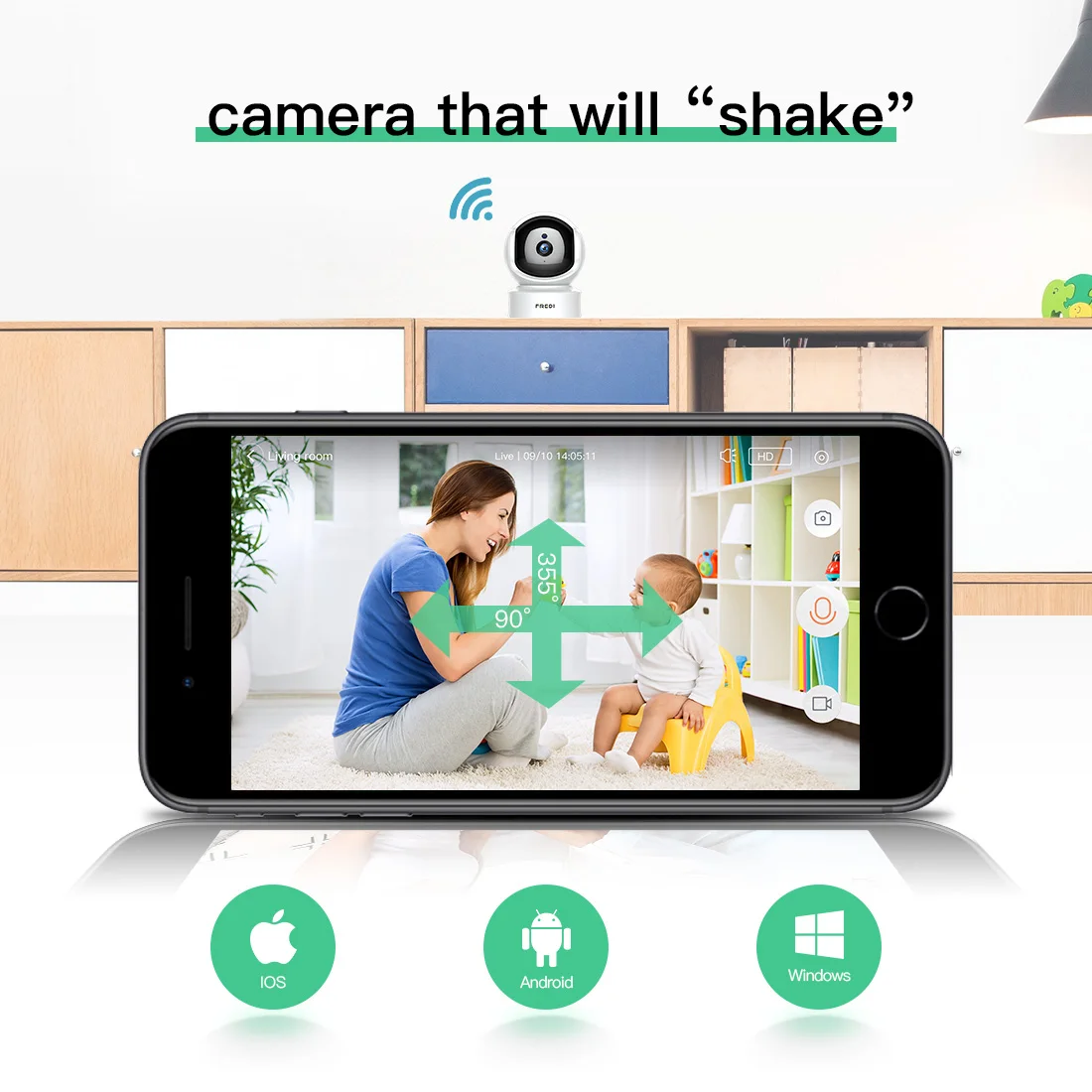 Камера видеонаблюдения FREDI беспроводная домашняя инфракрасная камера с функцией